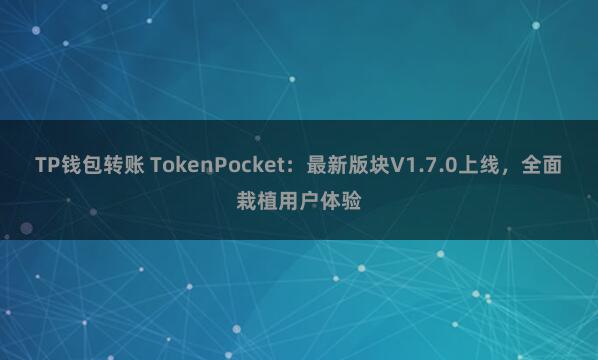 TP钱包转账 TokenPocket：最新版块V1.7.0上线，全面栽植用户体验